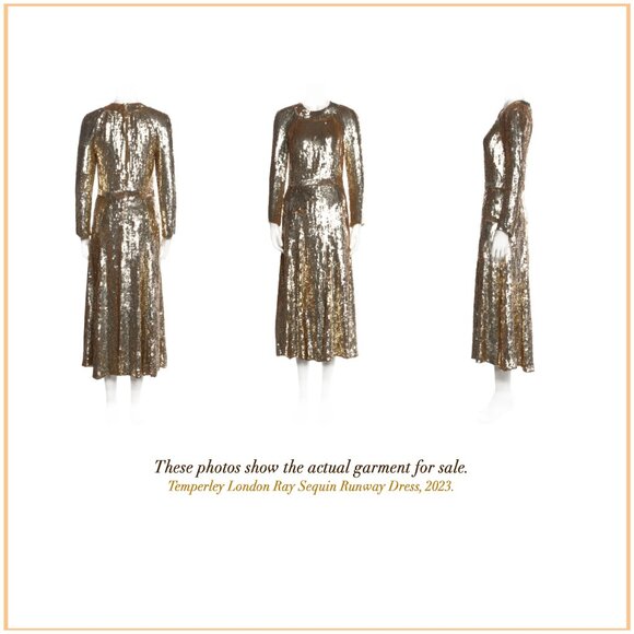 NWT $3035.00 Temperley London Ray Runway Sequin Dress - Picture 11 of 15